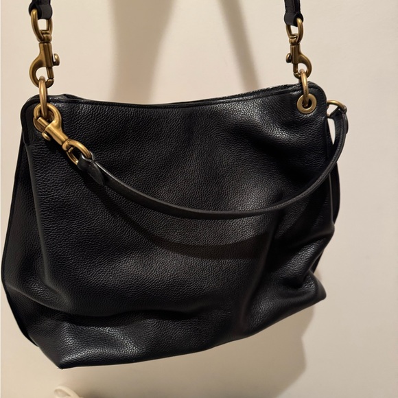 Coach Black Leather Shoulder Bag with Gold Hardware - Picture 5 of 8